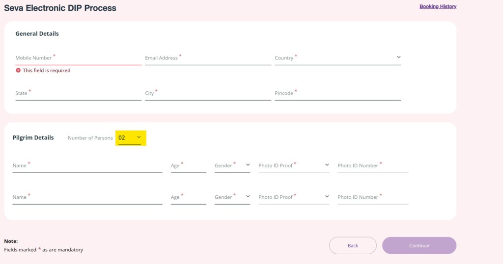 dip registration step 4