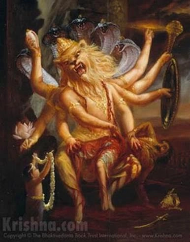 lord narasimha kills hiranya kasipa