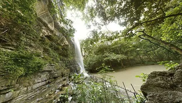Mallela Teertham Water Fall Panorama