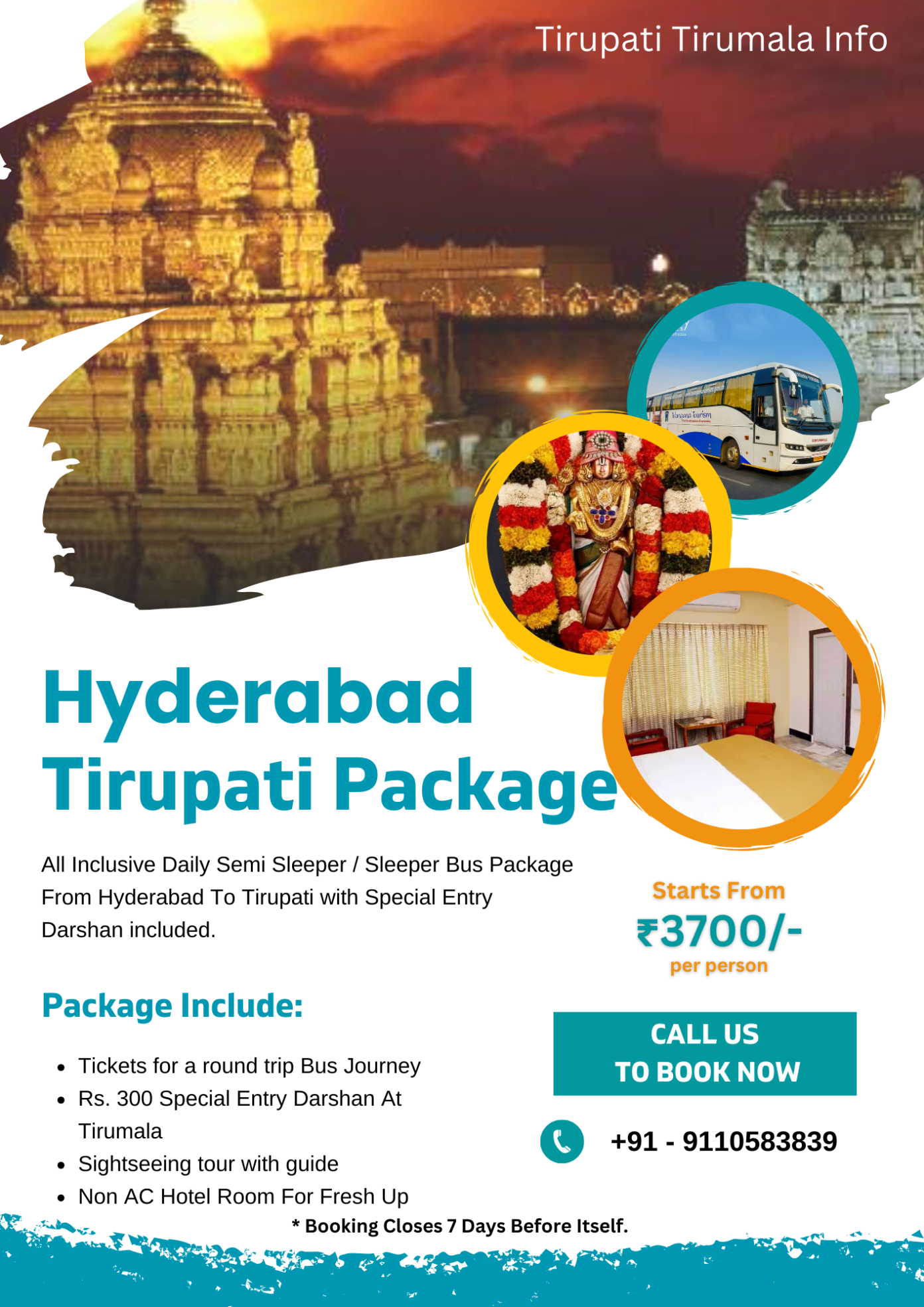 telangana tourism tirupati package by bus