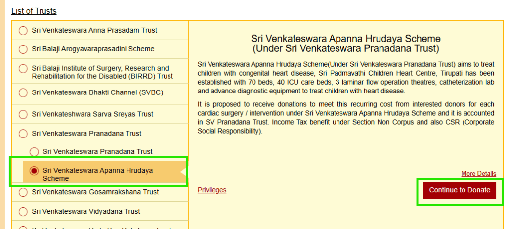 Apanna Hrudaya Scheme Selection