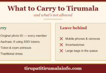 Tirumala Packing Checklist – What to Carry and What Not Tirumala Packing Check list