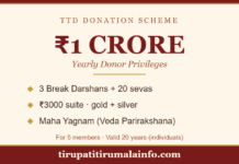 Tirumala ₹1 Crore Donation Scheme — Break Darshan, Seva & Maha Yagnam tirumala 1 crore donation