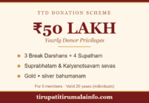 Tirumala ₹50 Lakh Donation Scheme — Break Darshan, Seva & Gold Bahumanam tirumala 50 Lakh donation